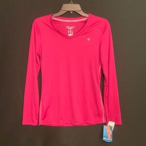 NEW Champion Vapor Long Sleeve Pink Athletic Shirt Women's Size‎ Small NWT